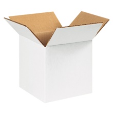 5 x 5 x 5" White Corrugated Boxes