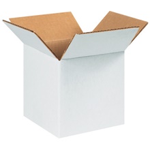 7 x 7 x 7" White Corrugated Boxes