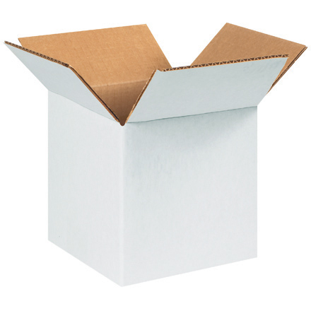 6 x 6 x 6" White Corrugated Boxes